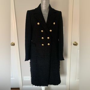 Long tweed black jacket. Size L